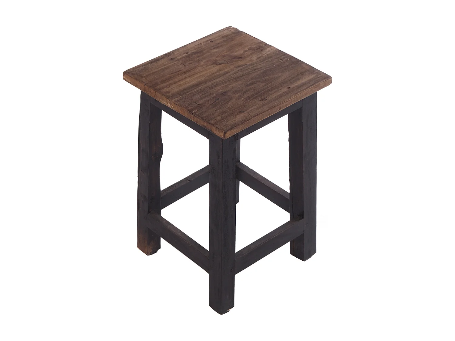 TABOURET MADERO bois de recyclage 04 schwarz-natur