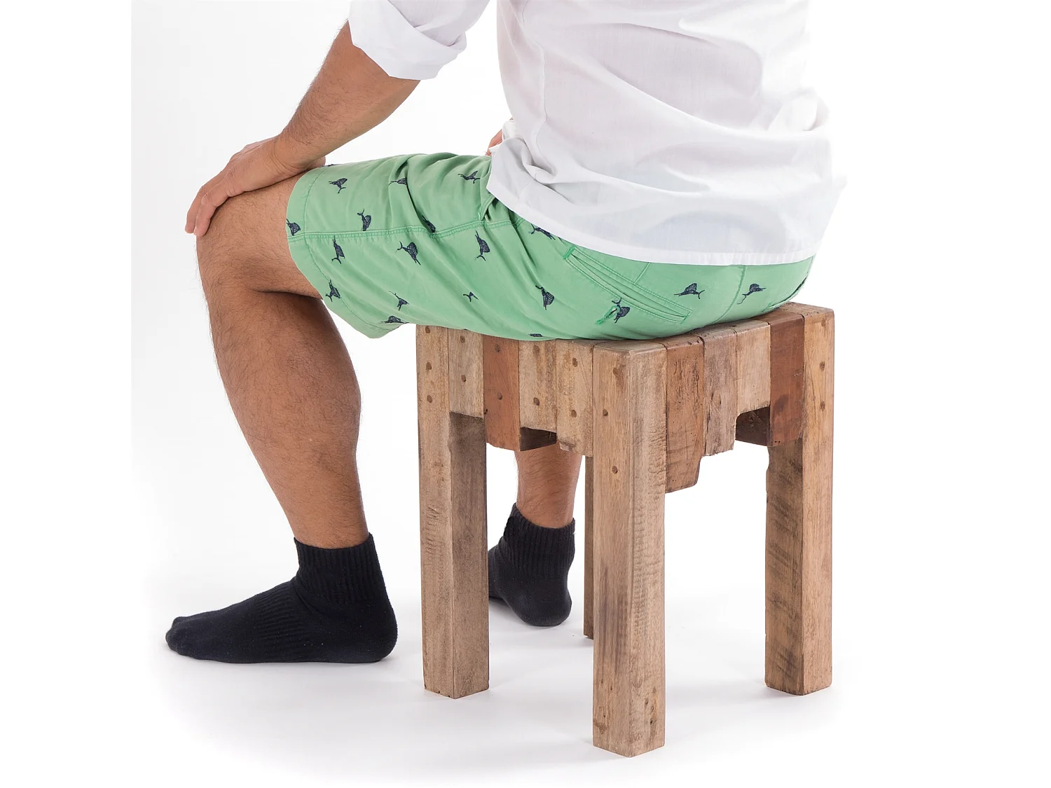 TABOURET NATURE Bois de recyclage massif 01 natur-vintage