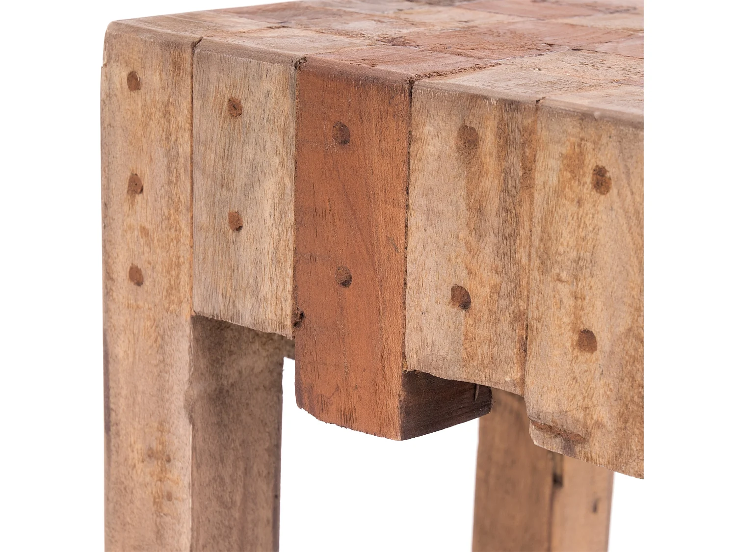 TABOURET NATURE Bois de recyclage massif 01 natur-vintage