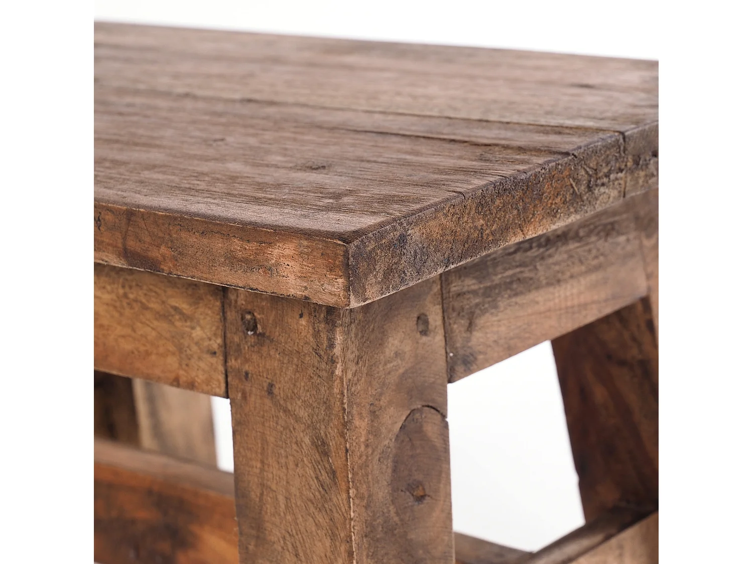 PORTE-FLEURS Monte Bois massif en acajou 01 natur-vintage