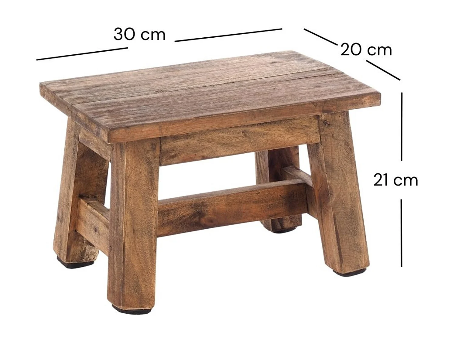 BLUMENHOCKER Monte Mahagoni Massivholz 01 natur-vintage