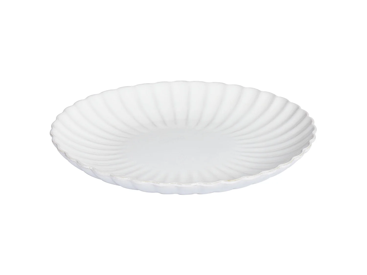 Tafelservice für 4 Personen Steinzeug cremeweiß 16-teilig Geschirr Set Nettle