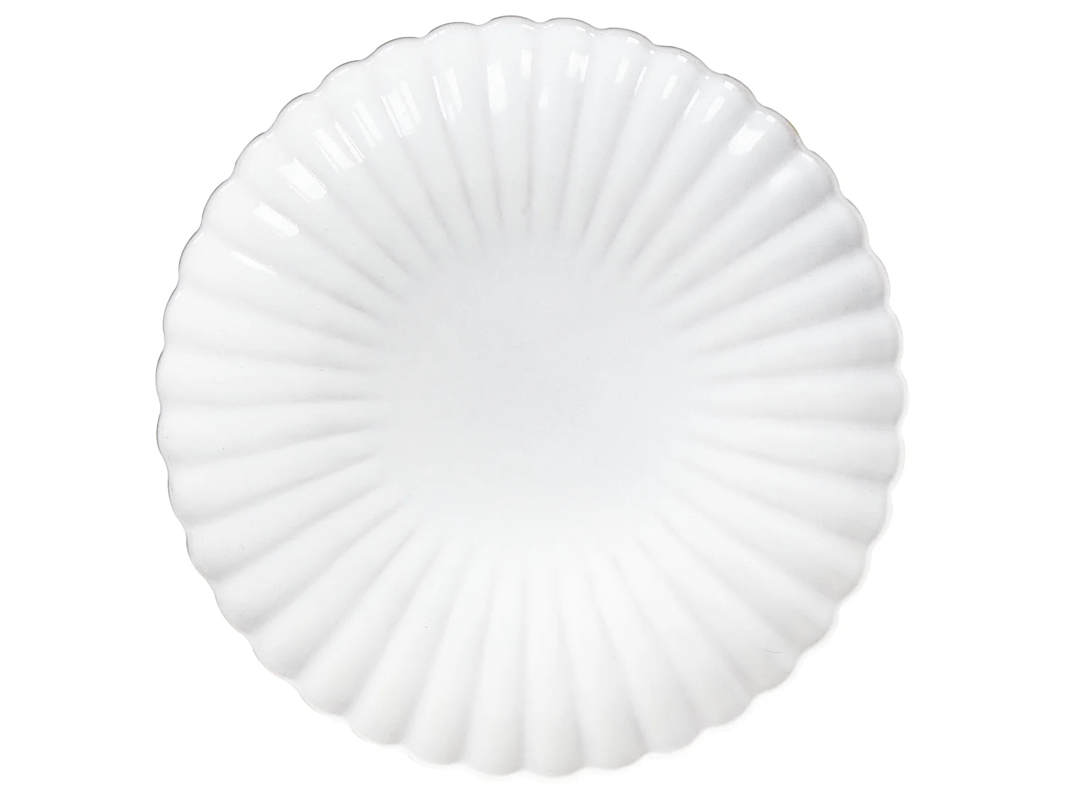 Tafelservice für 4 Personen Steinzeug cremeweiß 16-teilig Geschirr Set Nettle