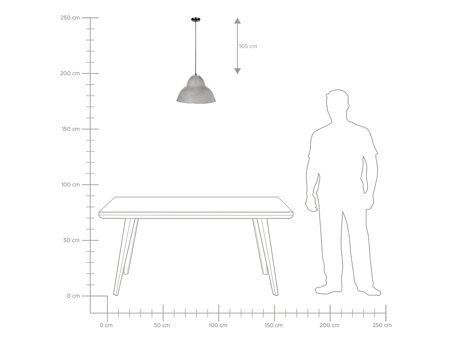 Lampe suspension KABALEBO Papier-mâché Gris