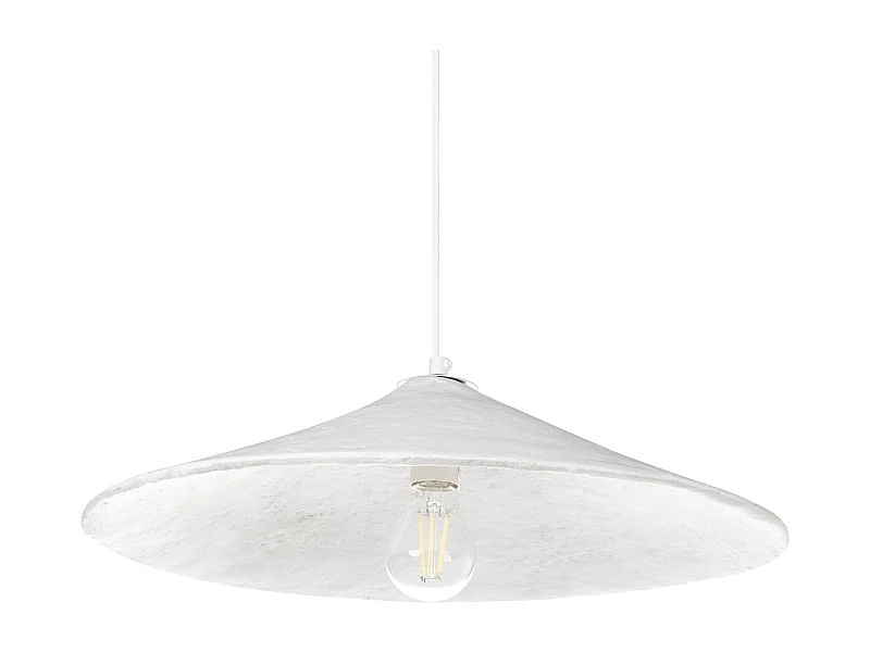 Hanglamp PORONGOS Papier-mâché Wit