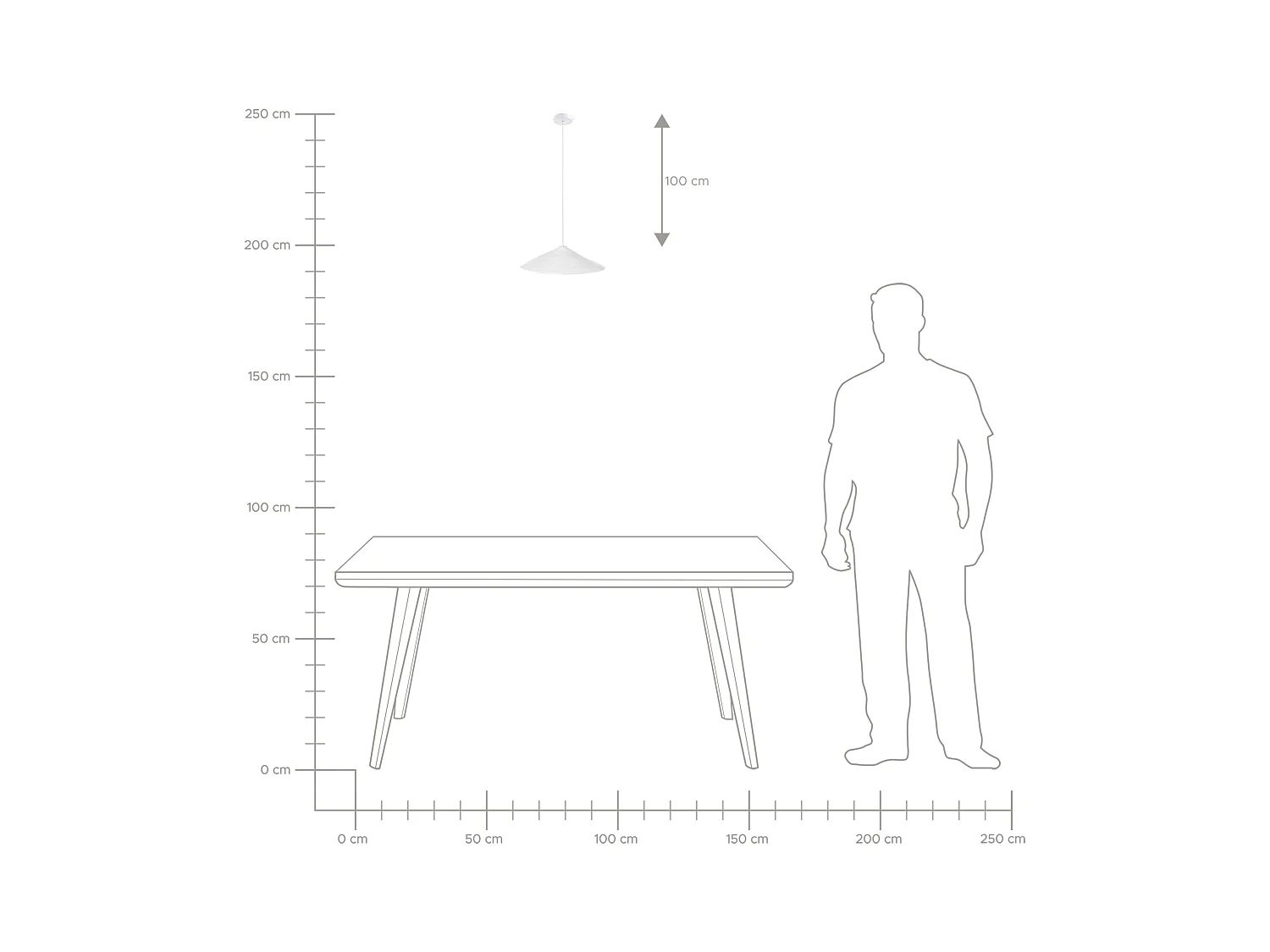 Handgemachte Hängelampe aus weißem Papiermaché Porongos