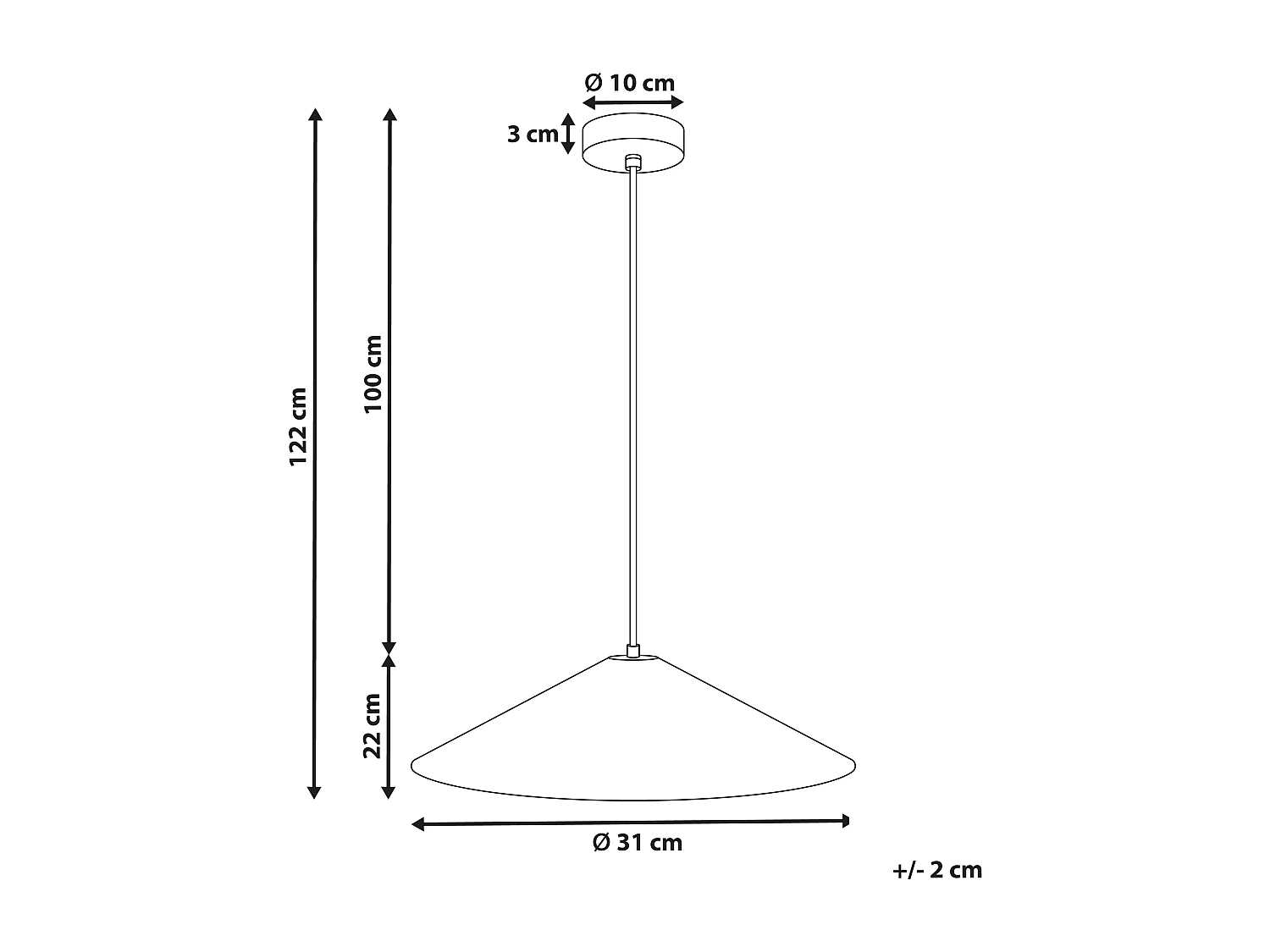 Lampe suspension PORONGOS Papier-mâché Blanc