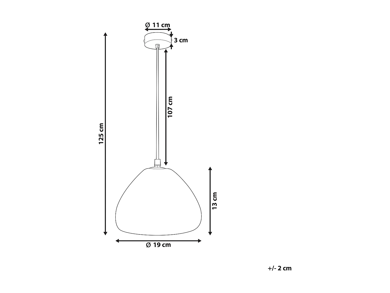 Candeeiro suspenso OLIMAR Papel machê Branco