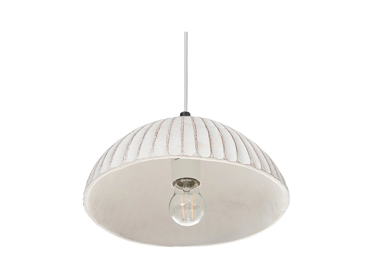 Hanglamp COTTICA Papier-mâché Wit