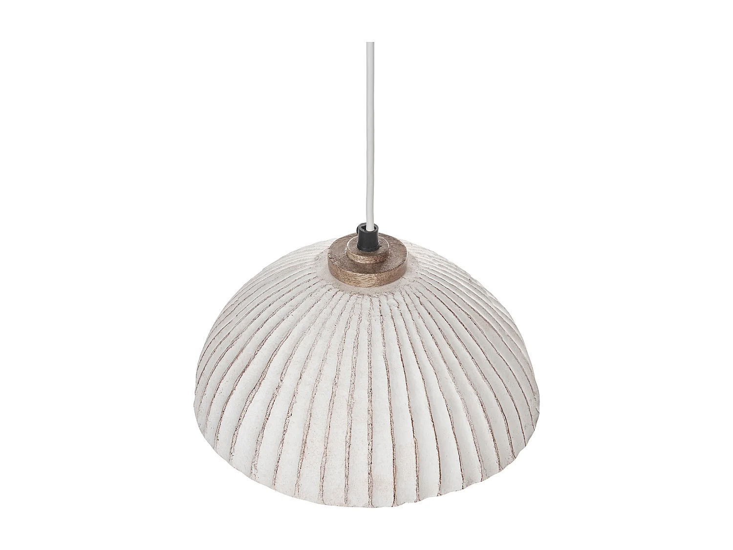 Hanglamp COTTICA Papier-mâché Wit