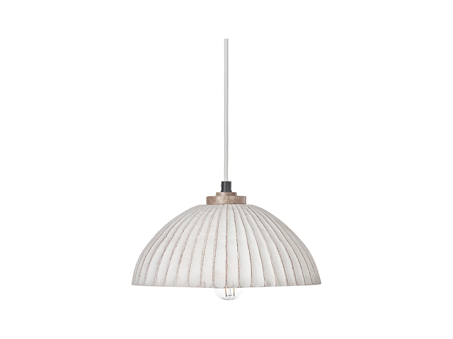 Lampe suspension COTTICA Papier-mâché Blanc