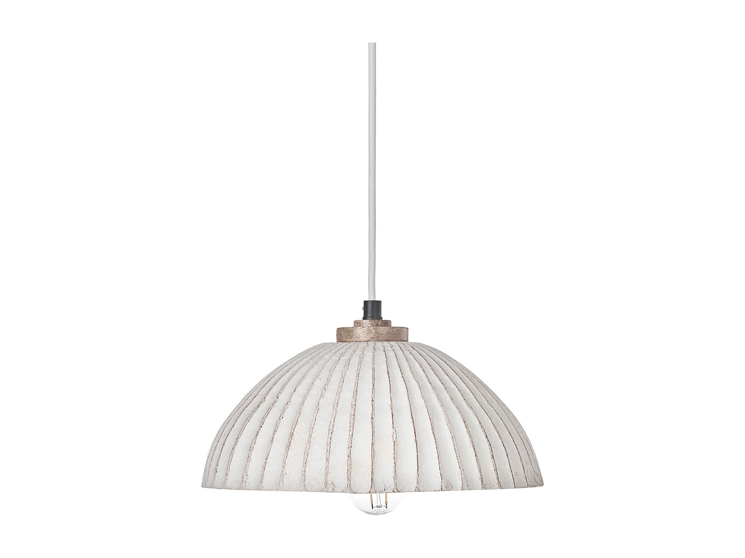 Lampe suspension COTTICA Papier-mâché Blanc