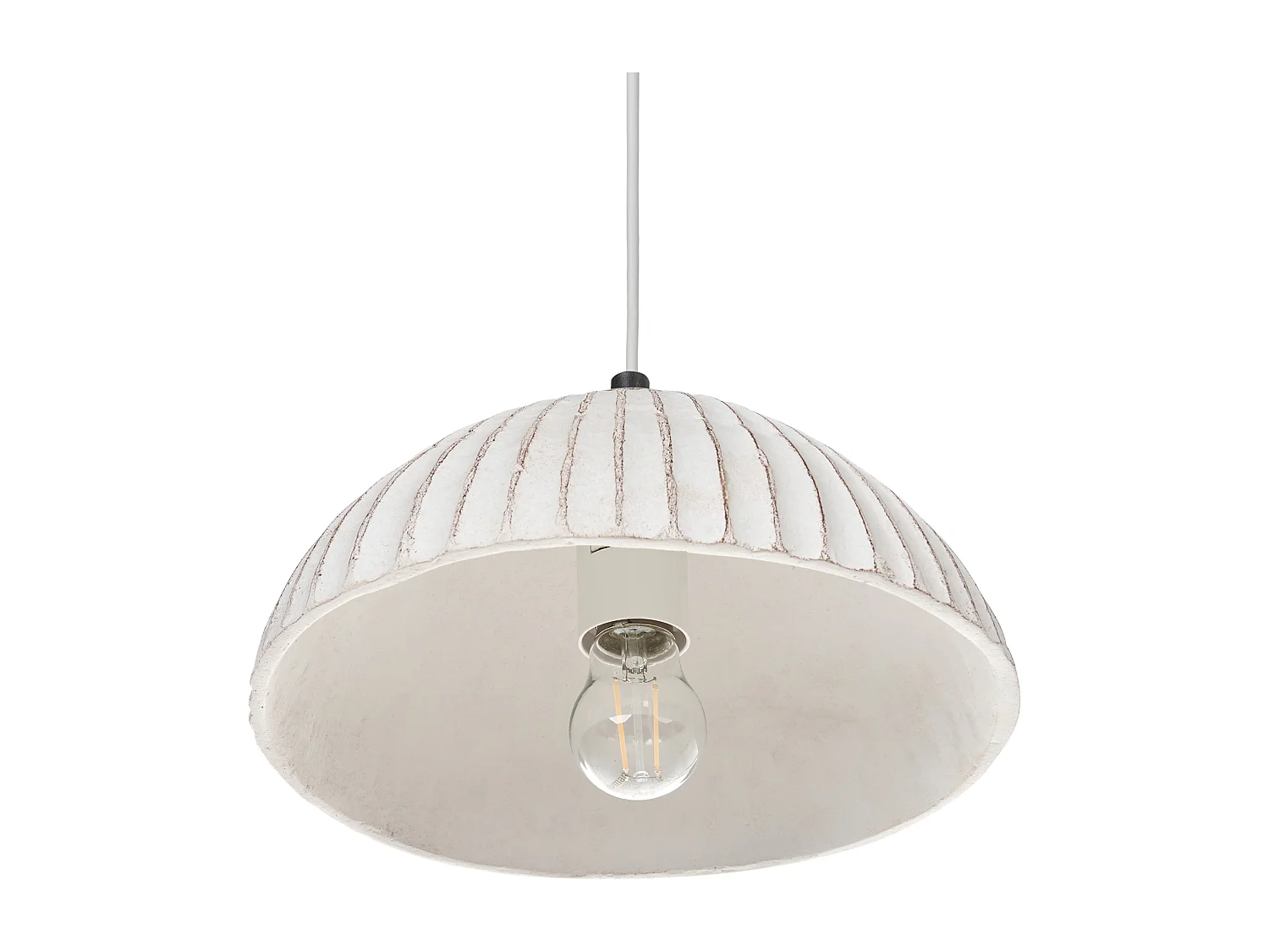 Lampe suspension COTTICA Papier-mâché Blanc