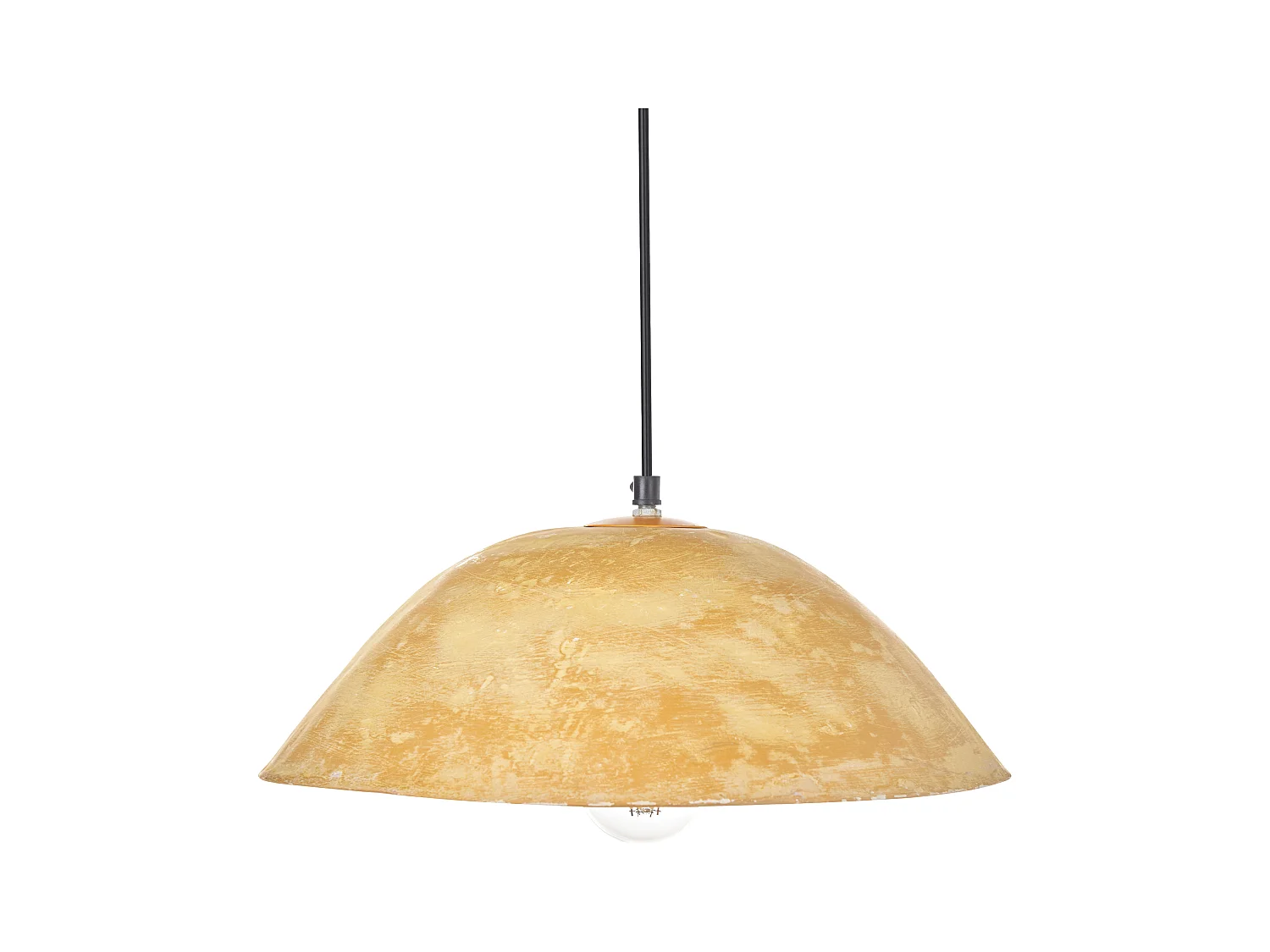 Lampe suspension WAYAMBO Papier-mâché Jaune