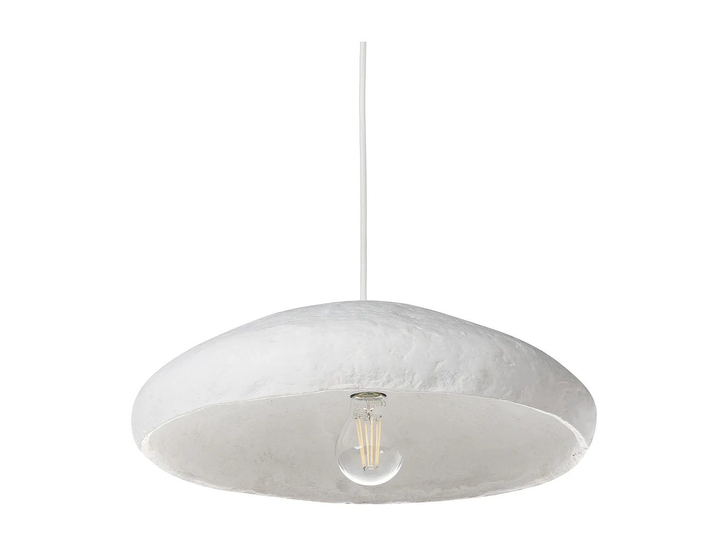 Lampe suspension TACUARI Papier-mâché Blanc