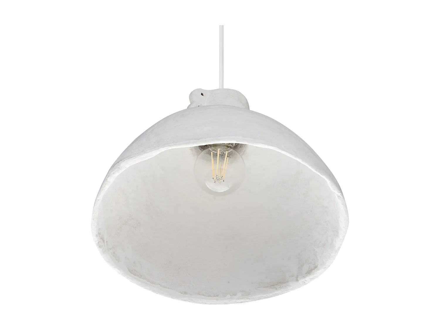 Lampe suspension MIGUELETE Papier-mâché Blanc