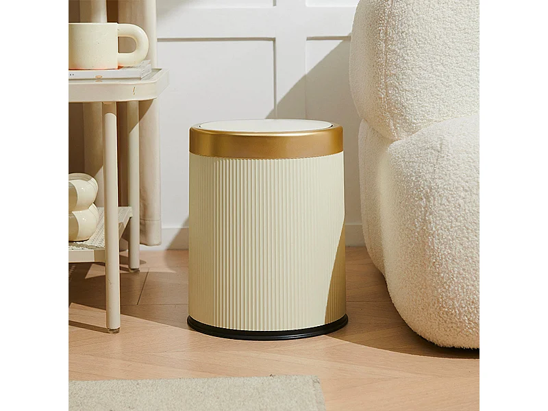 Poubelle push GLINT Doré Plastique 8L