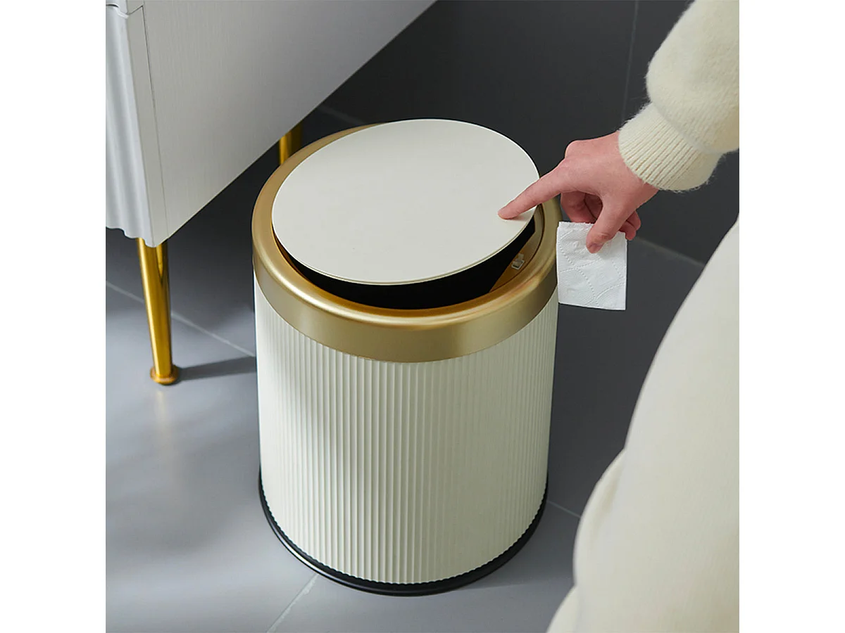 Poubelle push GLINT Doré Plastique 8L