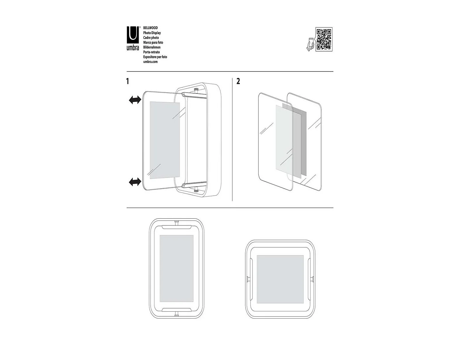 Cadre photo en peuplier Bellwood