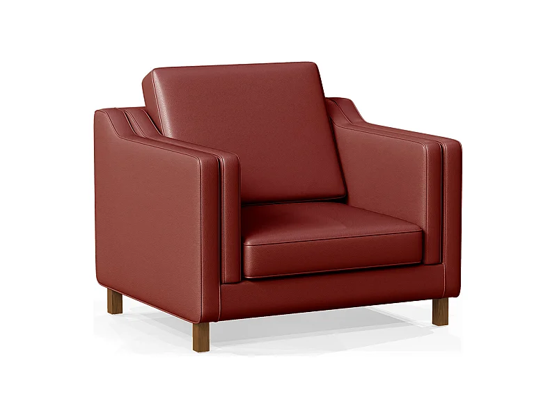 Sessel mit Armlehnen - Bezogen mit Leder - Mattathais