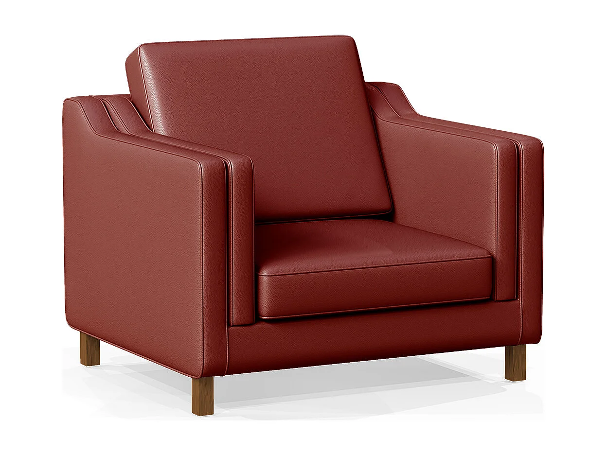 Sillón con Reposabrazos  - Tapizado en Cuero - Mattathais