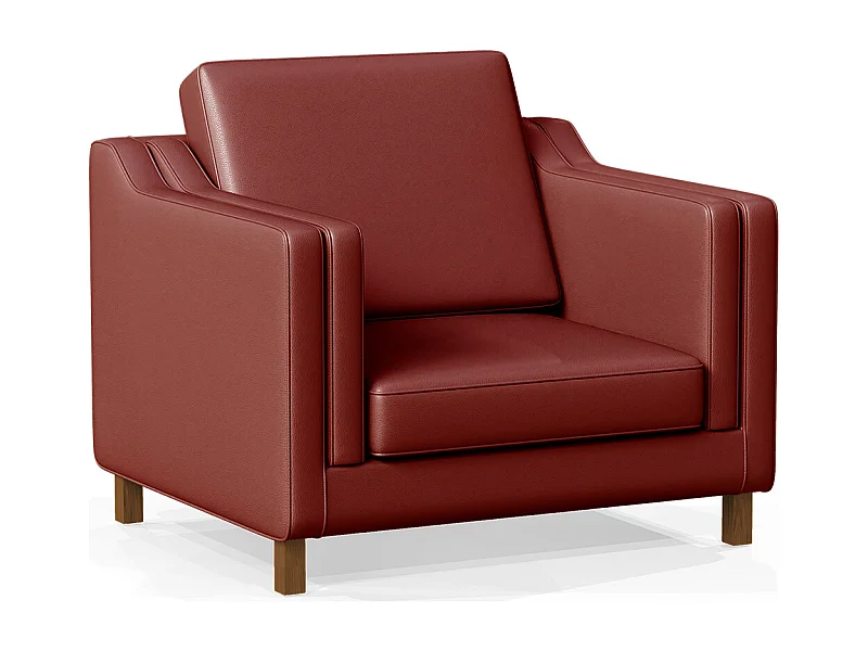 Sessel mit Armlehnen - Bezogen mit Leder - Mattathais