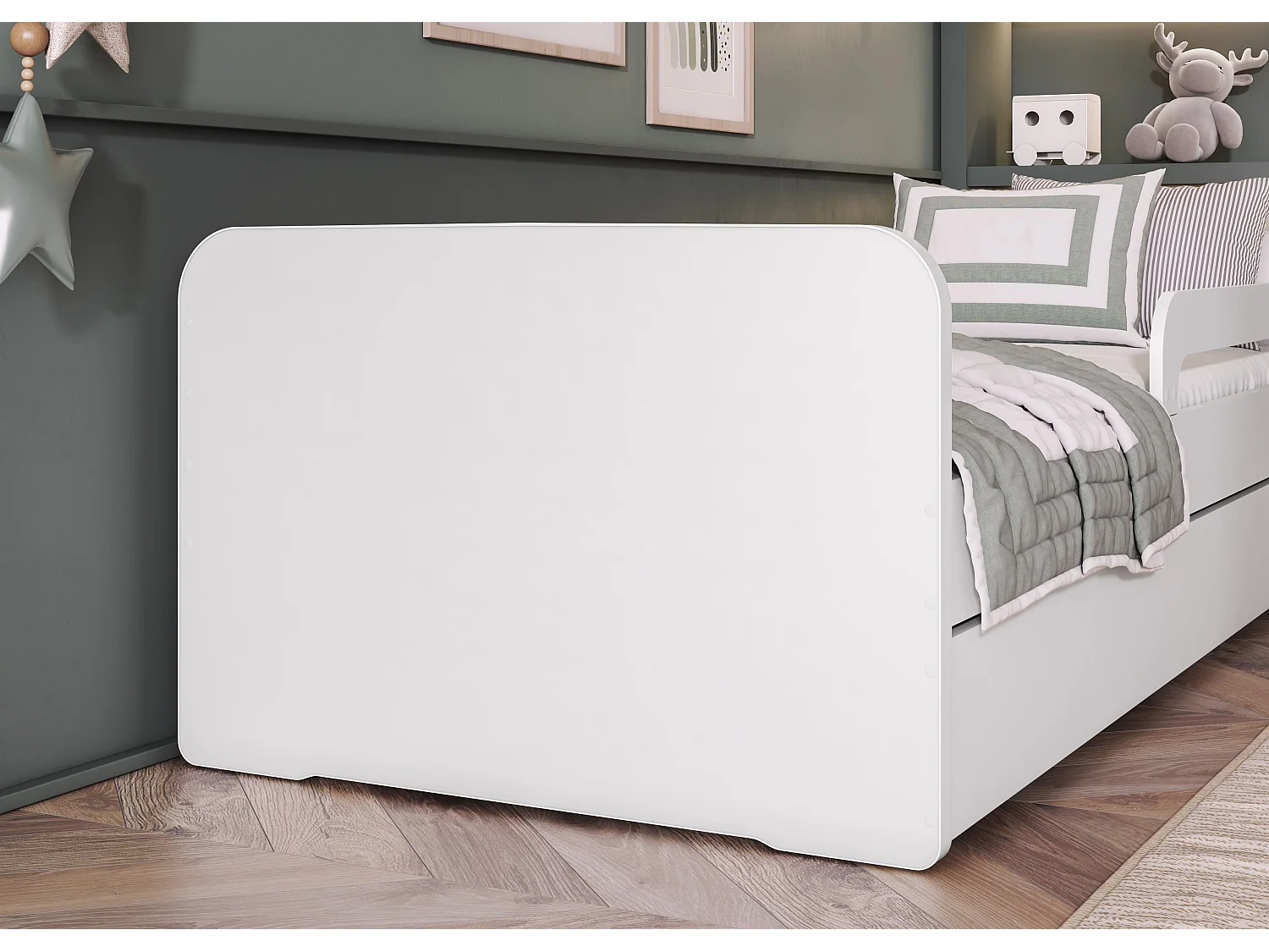 Bett Lando (80x200)/Weiss/Matratze inklusive