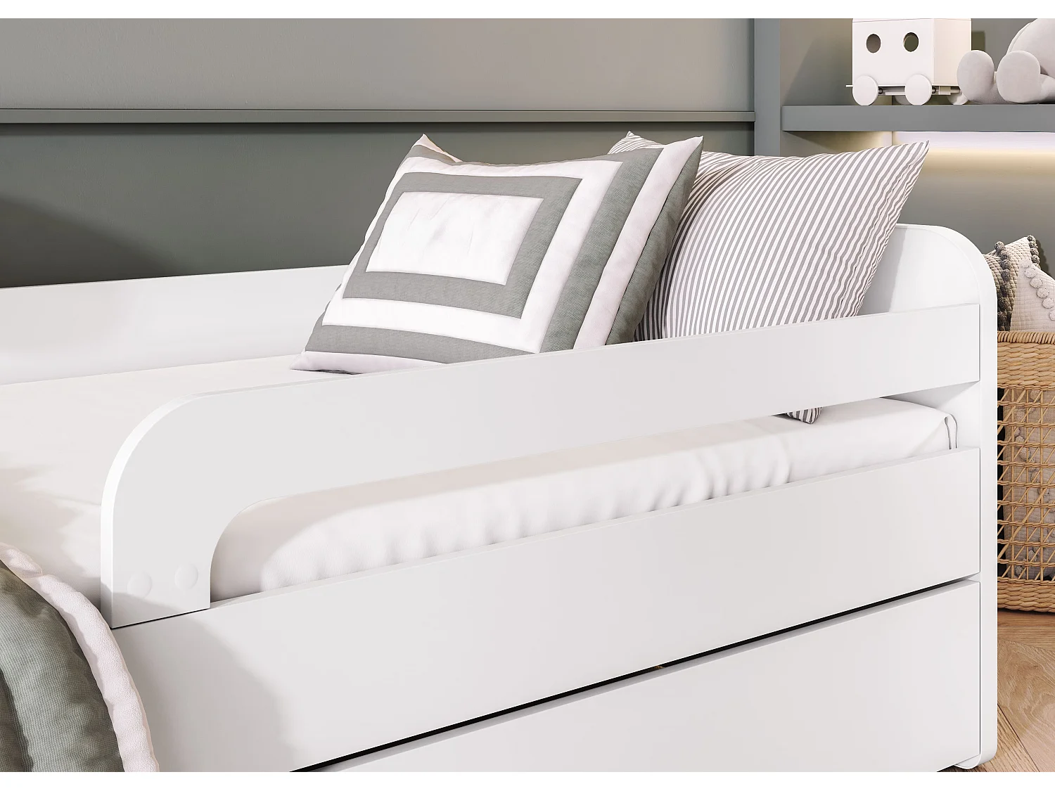 Bett Lando (80x200)/Weiss/Matratze inklusive