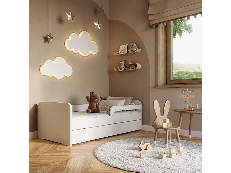 Bett Lando (80x200)/Weiss/Matratze inklusive