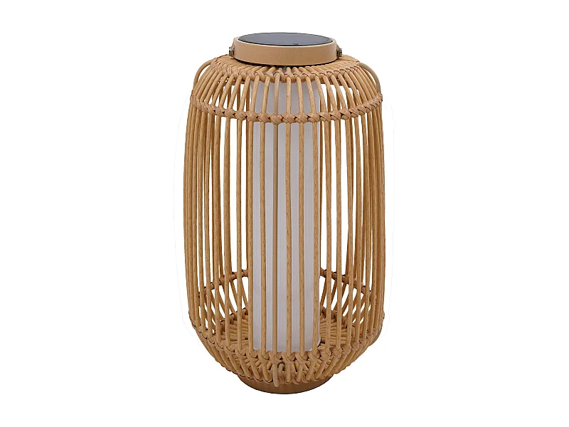 Lanterne solaire MARIEL Marron Rotin 31x31x H60cm