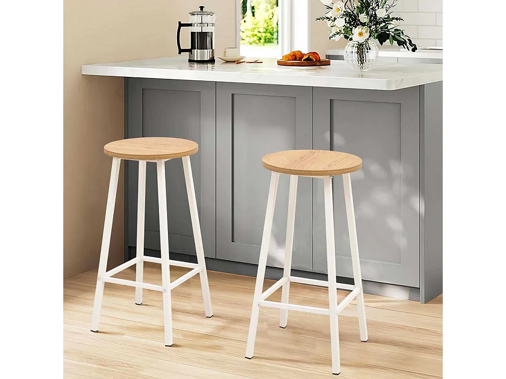 Taboret de bar en aggloméré et métal Mola