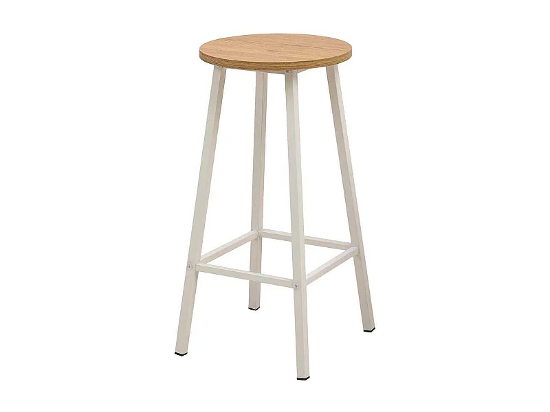 Taboret de bar en aggloméré et métal Mola