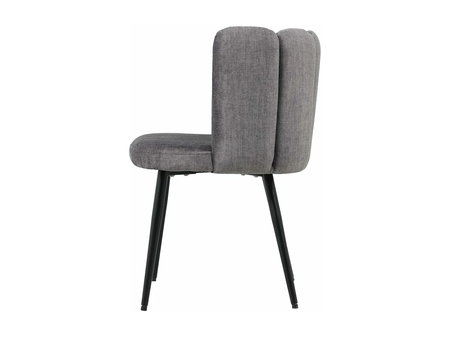 Sedia in velluto grigio "Elsa"