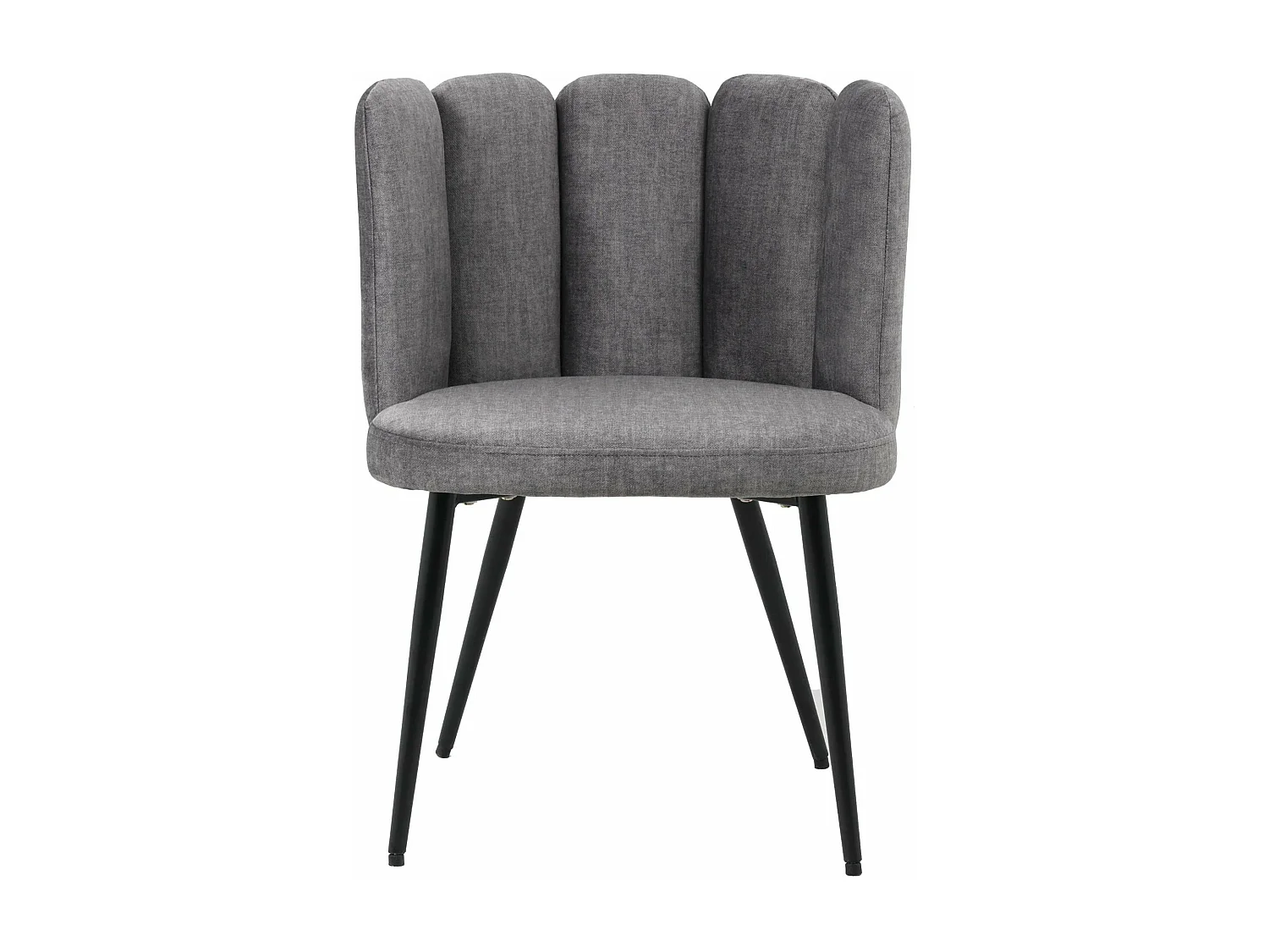 Sedia in velluto grigio "Elsa"