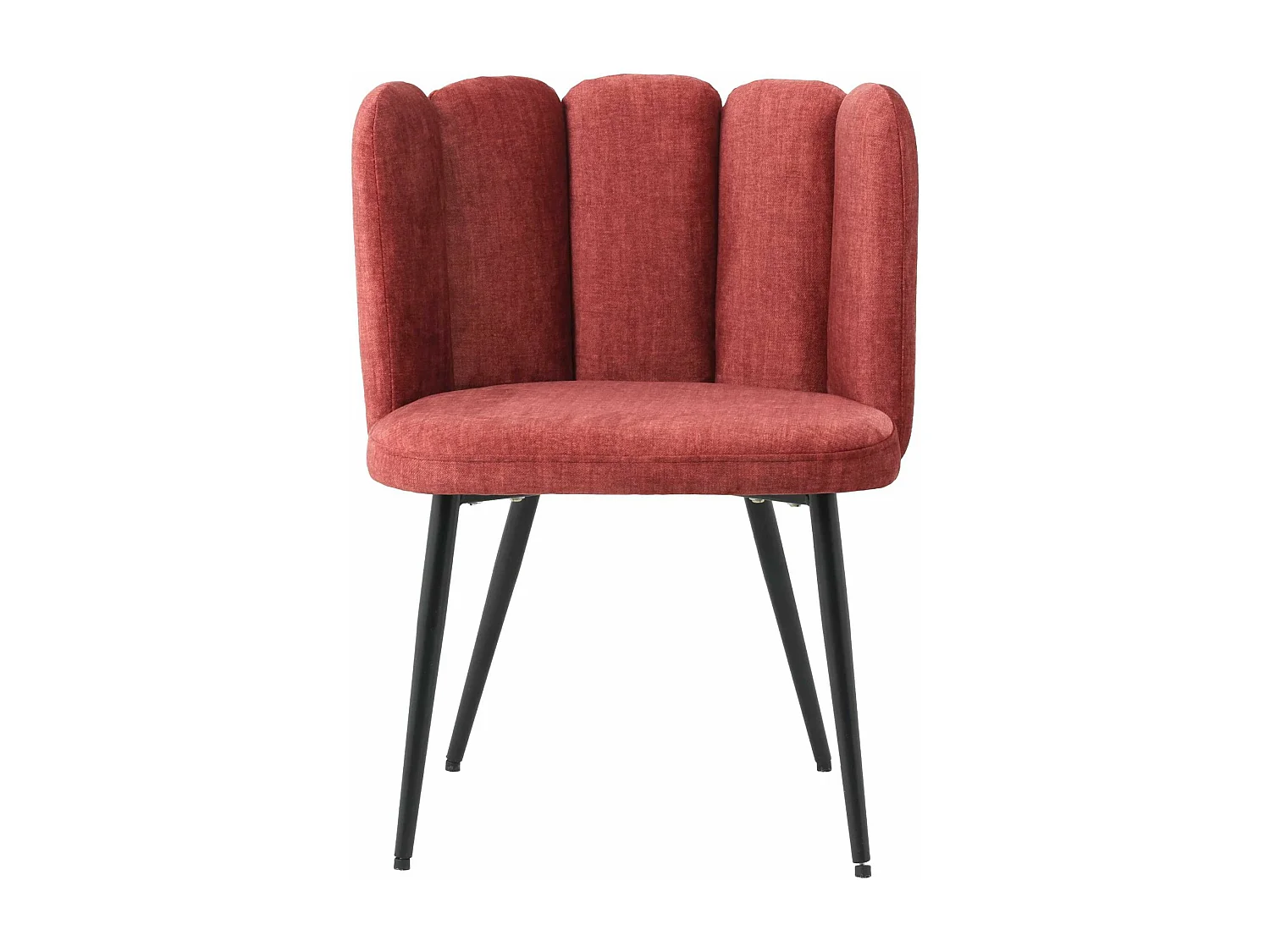 Sedia in velluto rosso "Elsa"