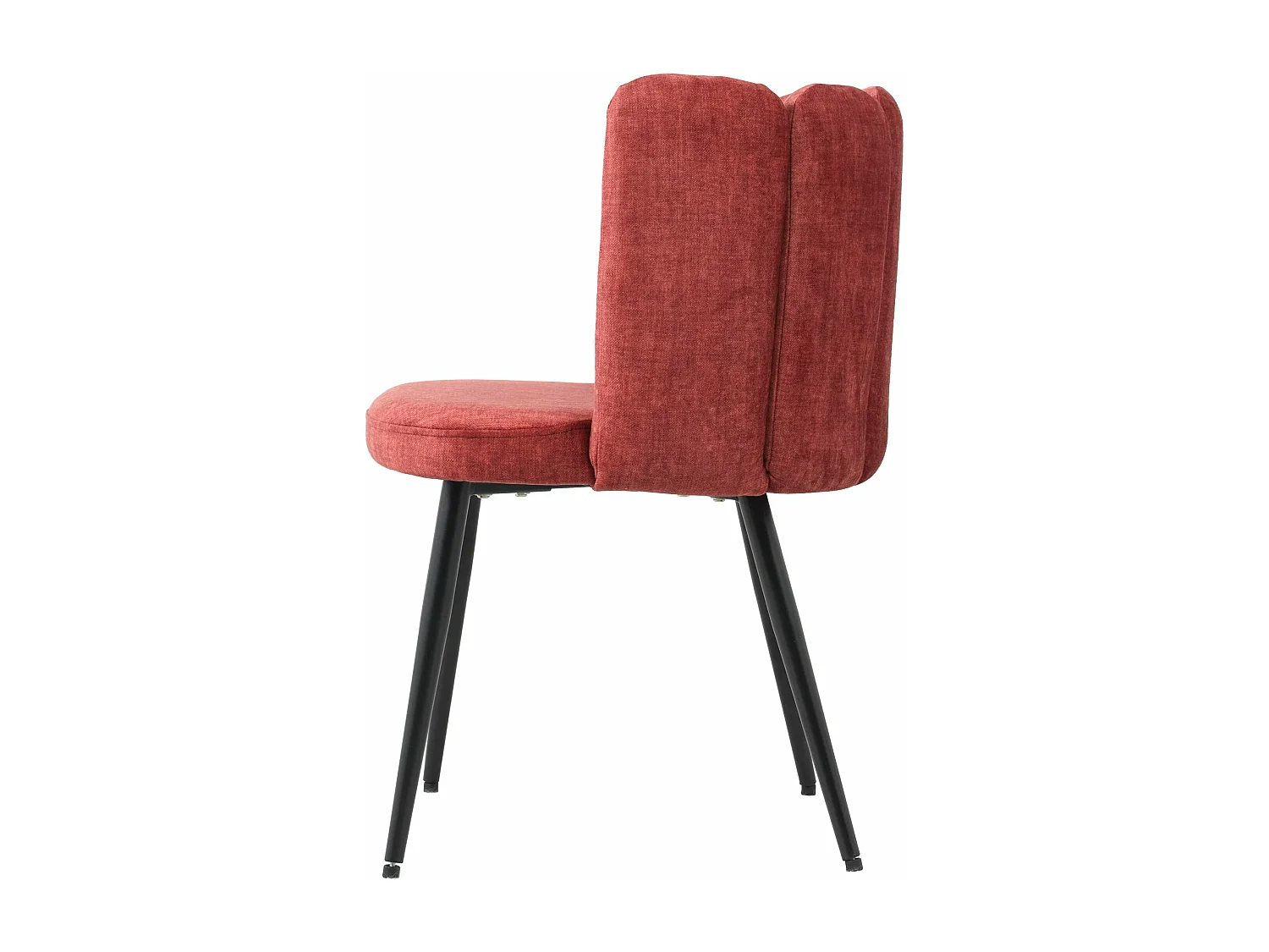 Sedia in velluto rosso "Elsa"