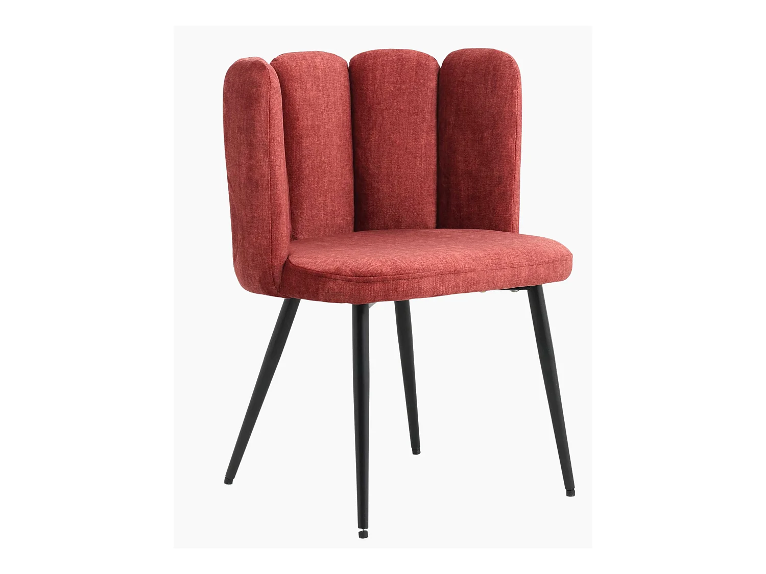 Sedia in velluto rosso "Elsa"
