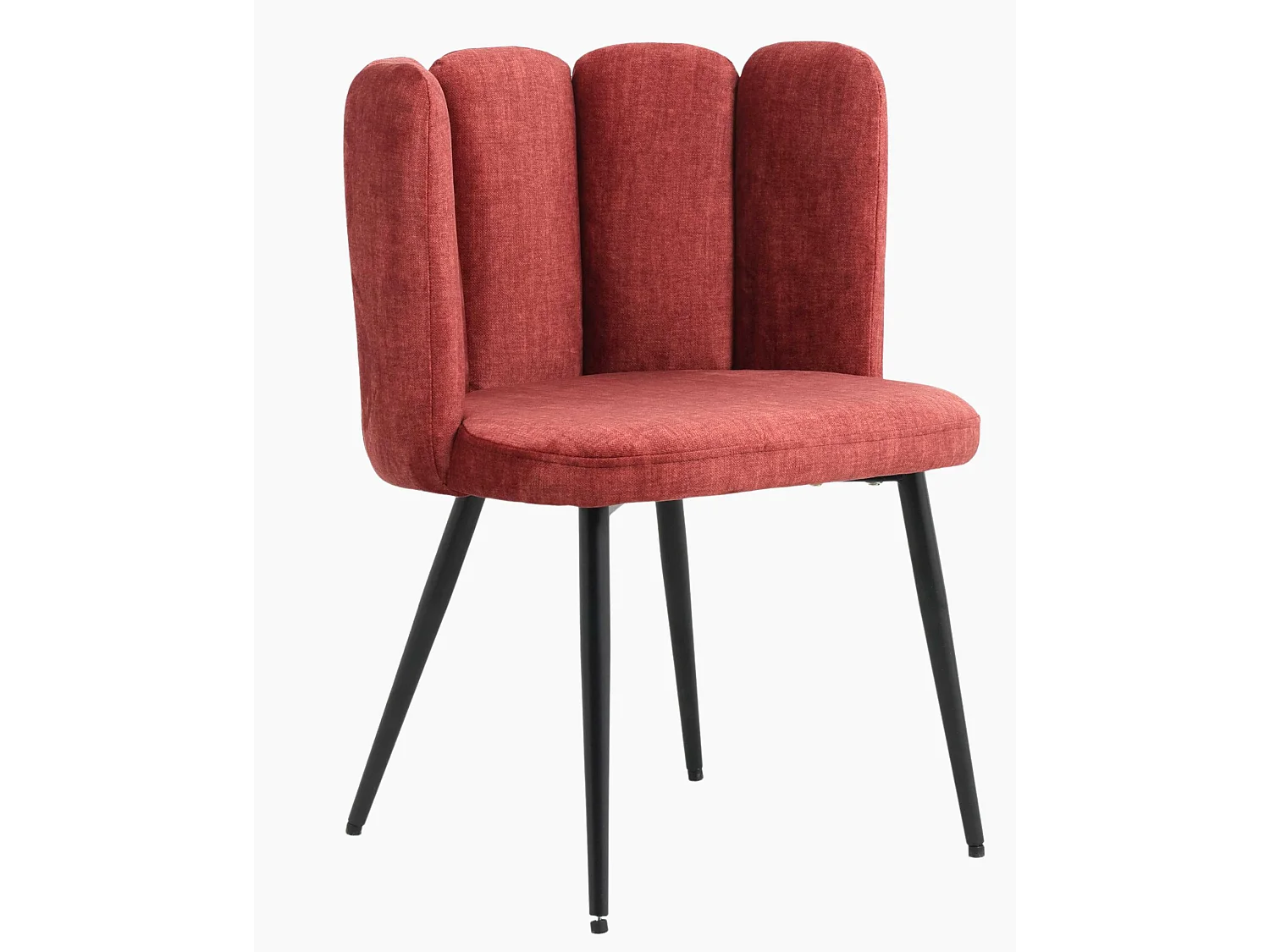 Sedia in velluto rosso "Elsa"