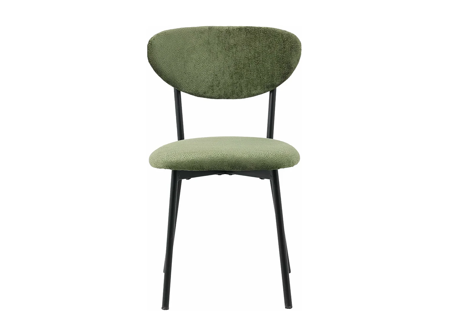 Sedia in tessuto verde oliva "Nina"