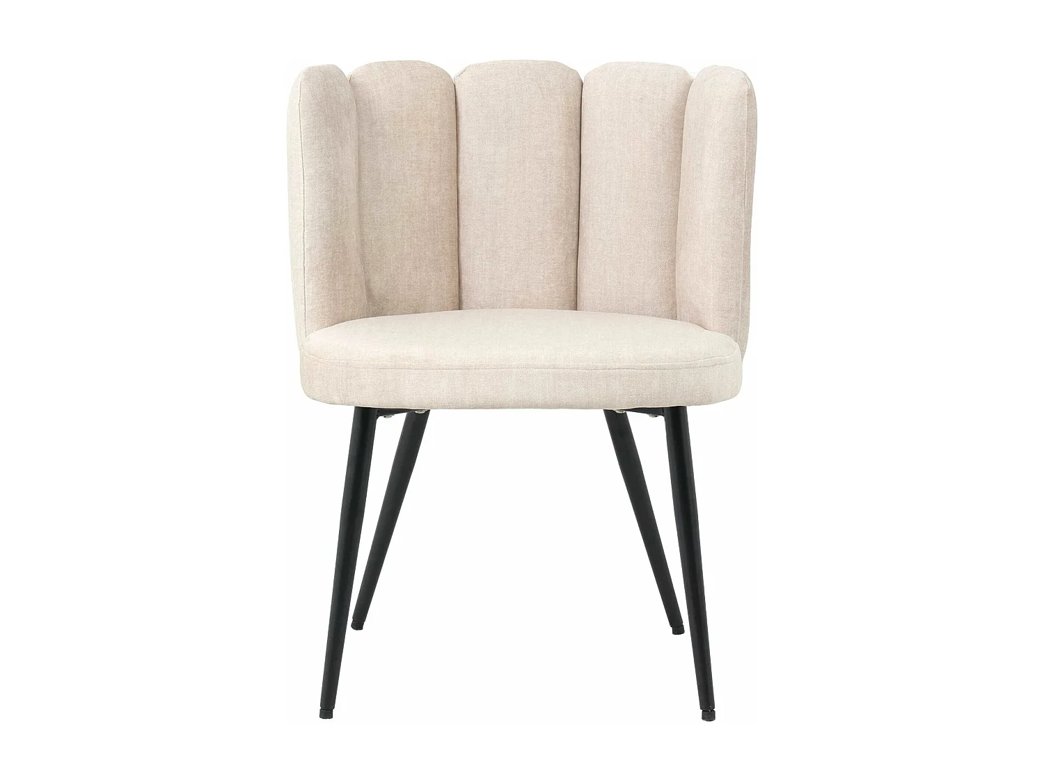 Sedia in tessuto crema "Elsa"