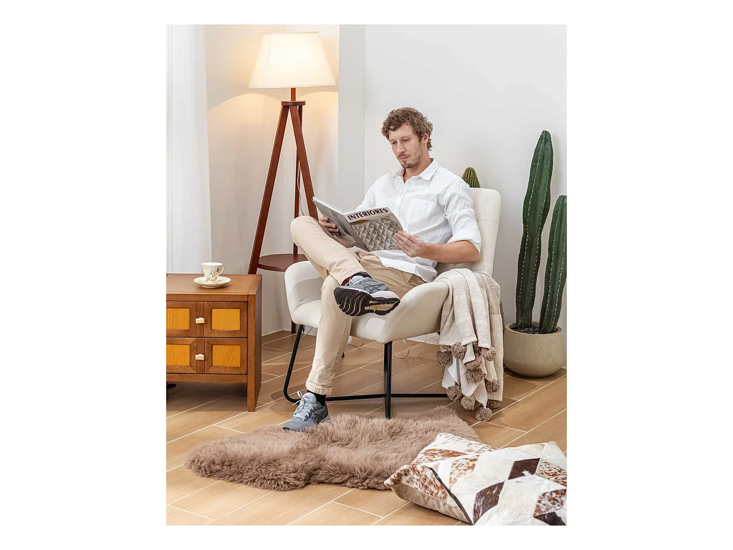 Poltrona beige "Greta"