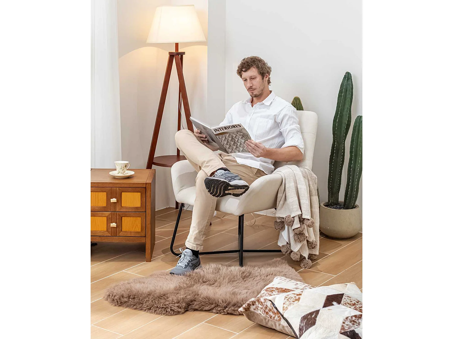 Poltrona beige "Greta"