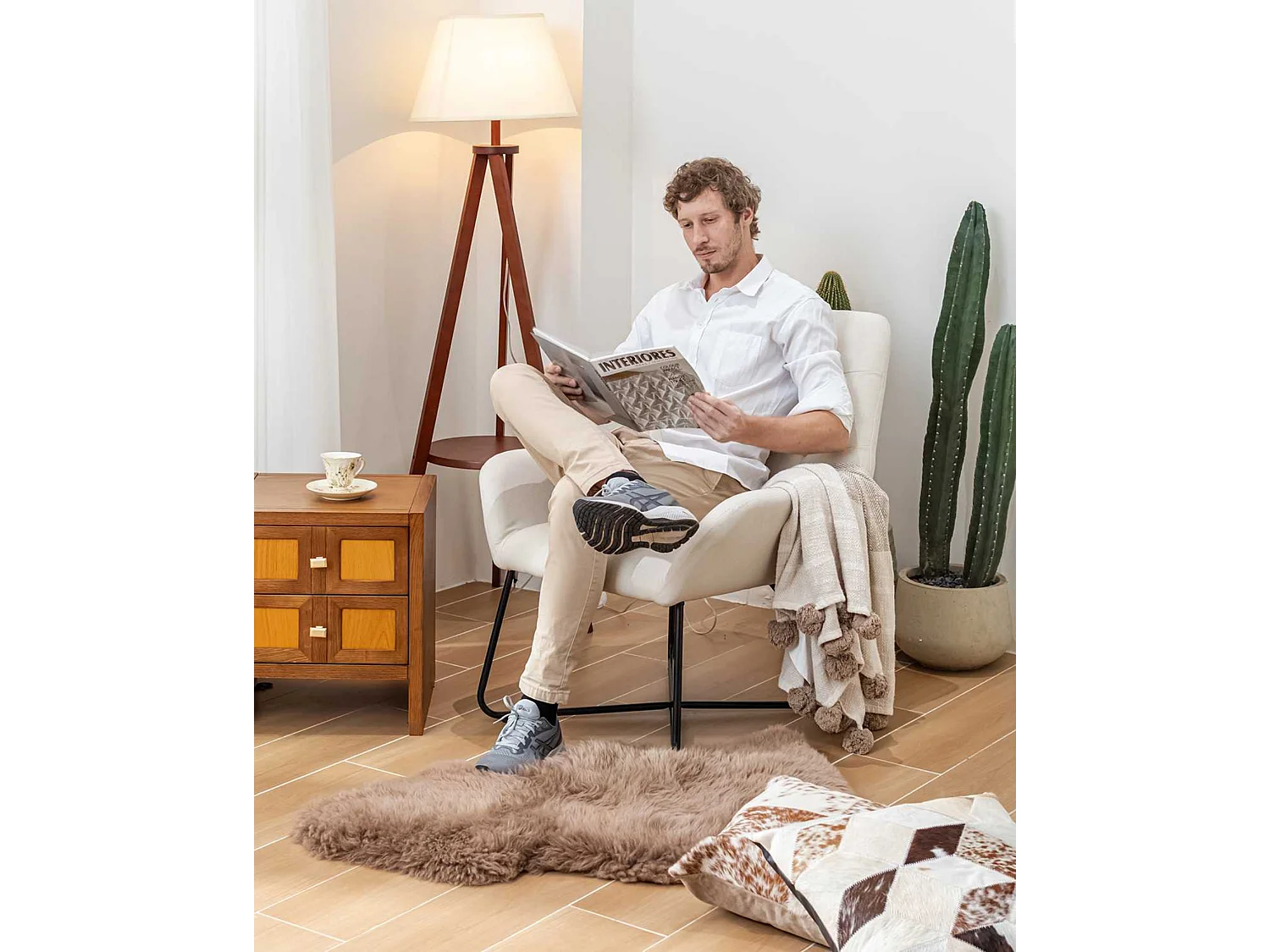 Poltrona beige "Greta"