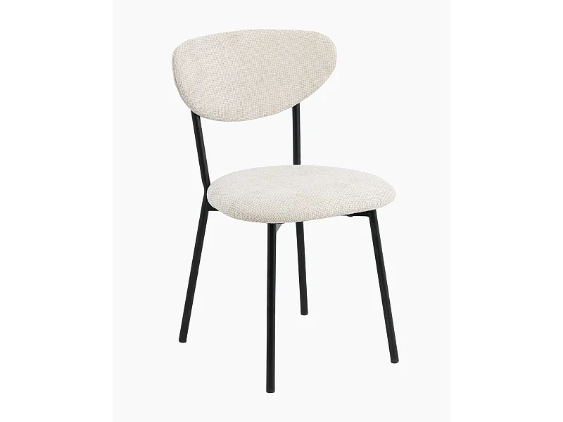 Sedia in tessuto beige "Nina"