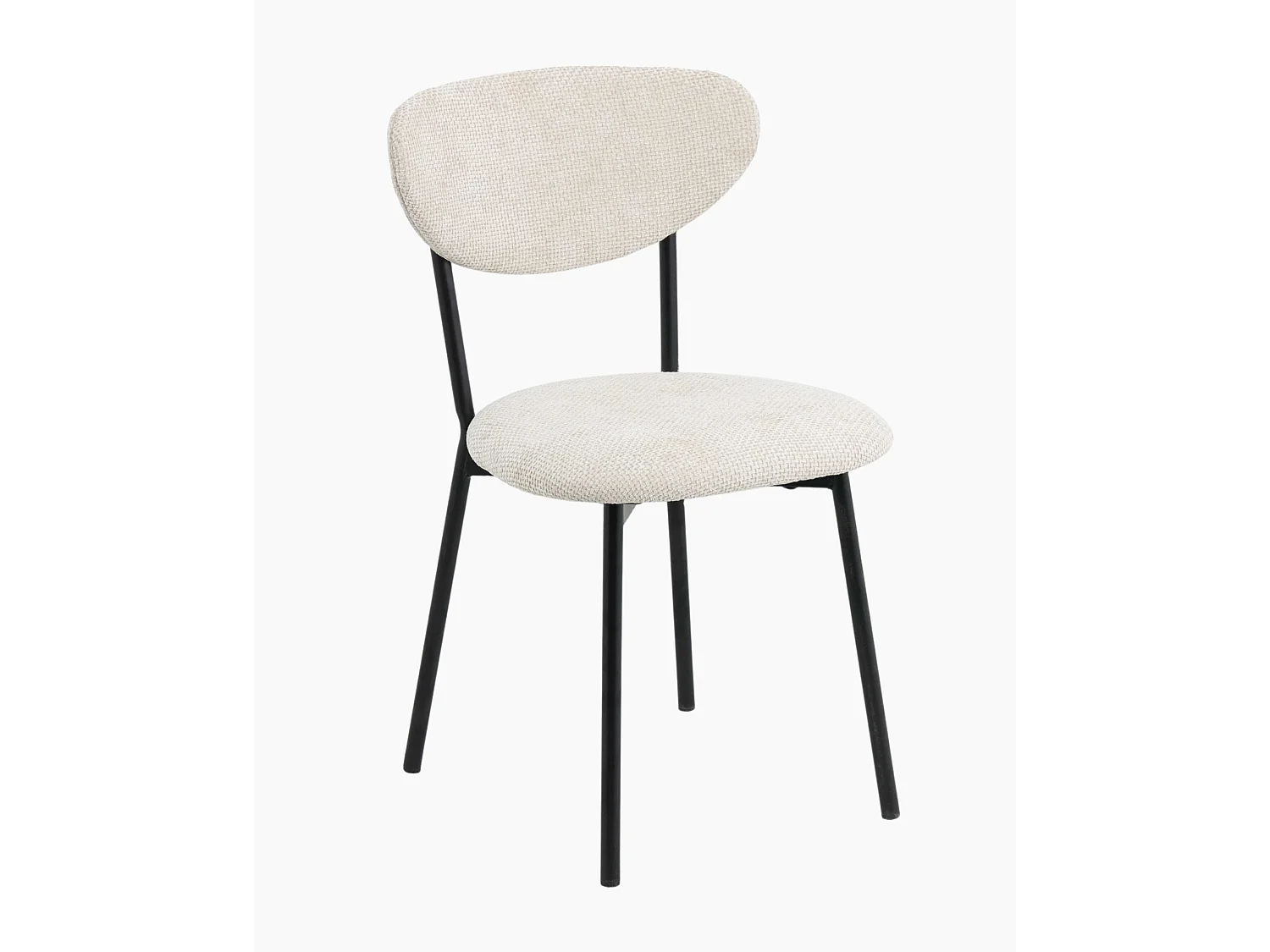 Sedia in tessuto beige "Nina"