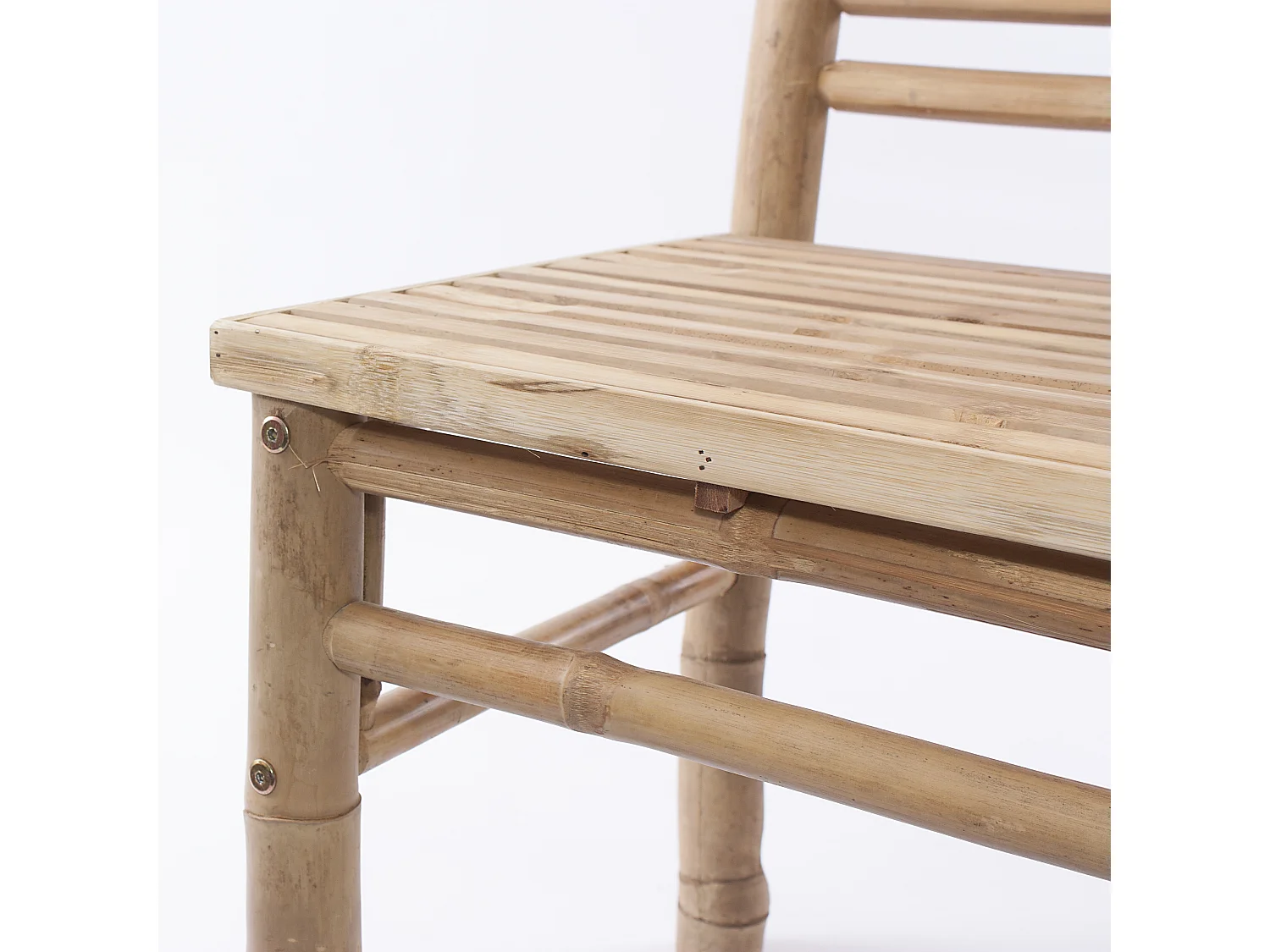 Sedia in Bambù Naturale con Cuscino in Cotone Stile Naturale Interno Esterno