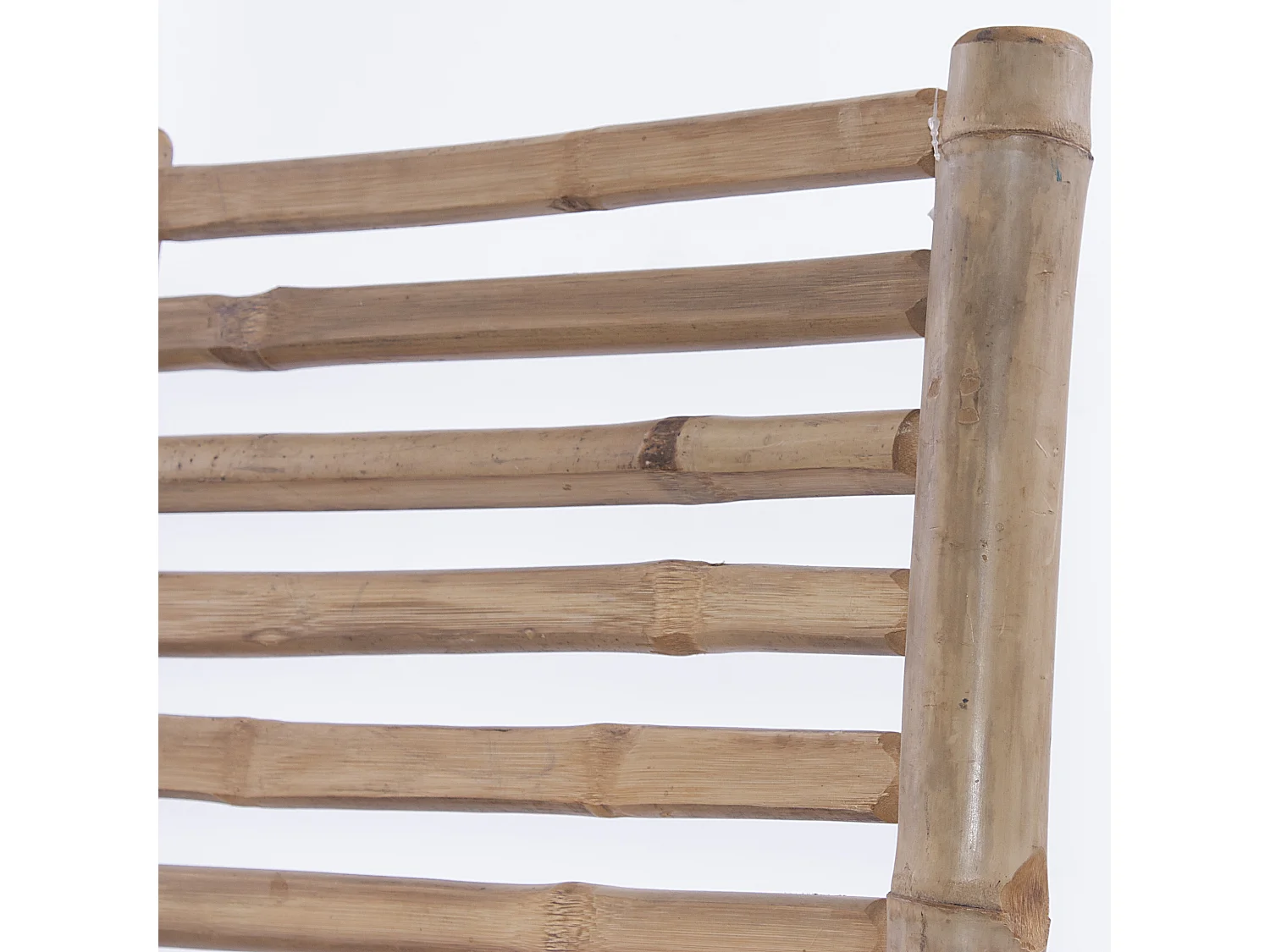 Sedia in Bambù Naturale con Cuscino in Cotone Stile Naturale Interno Esterno