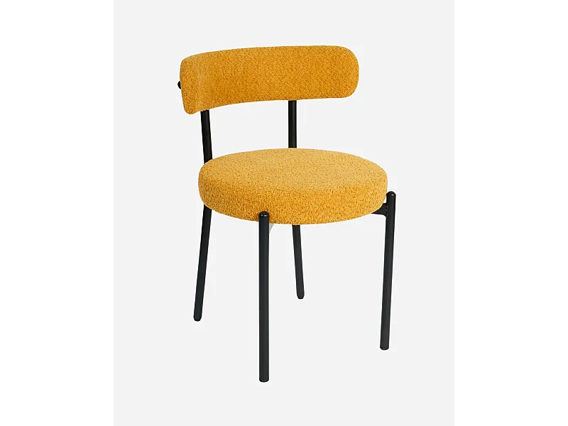 Sedia da pranzo gialla “Gaia”
