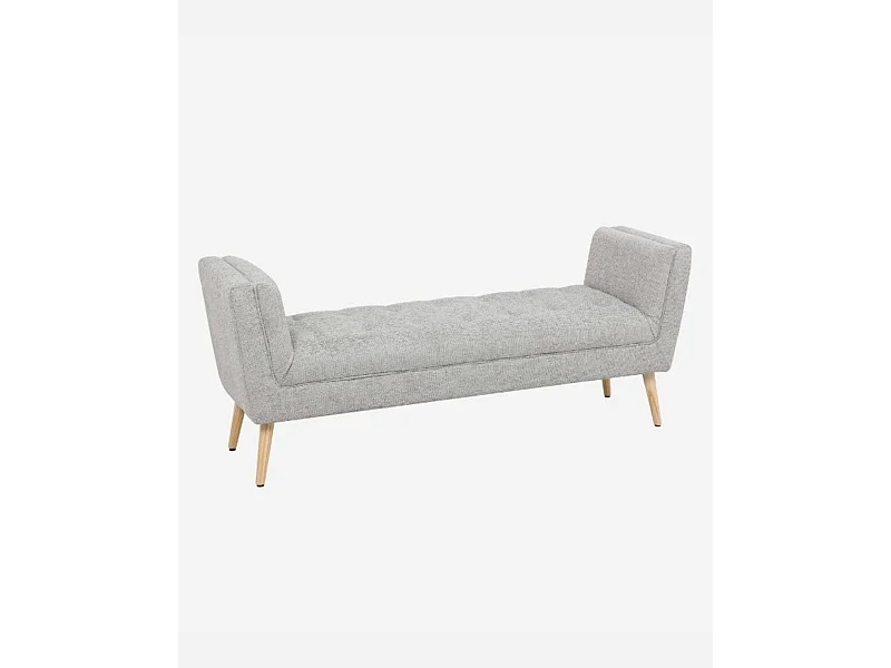 Panca in tessuto grigio "Lila"