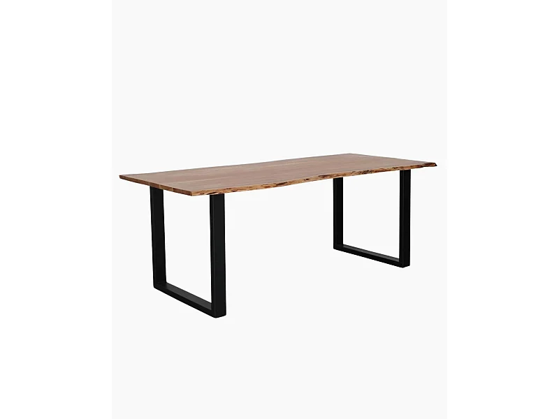 Tavolo da pranzo in legno di acacia e metallo 200x90